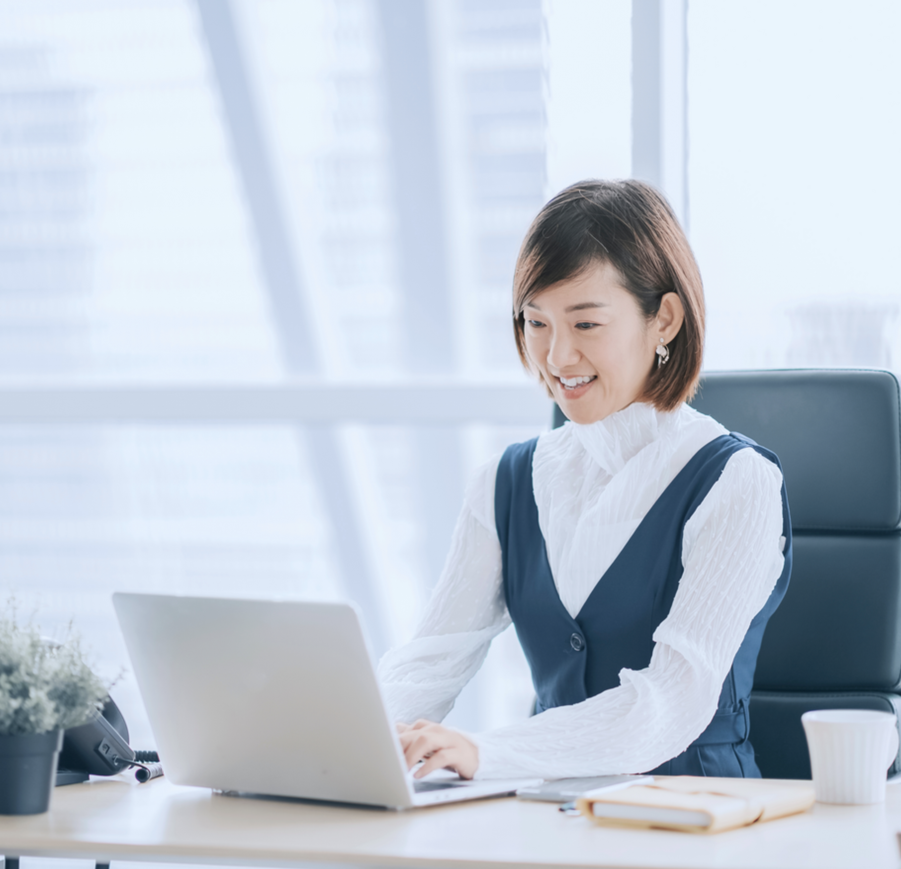 Lady at office desk working